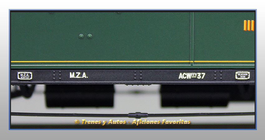 Coche pasajeros verderón Serie 301/344 ACW-37 1ª y 3ª Clase - MZA